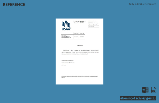 USAA Verschlussreferenzmuster-Vorschau